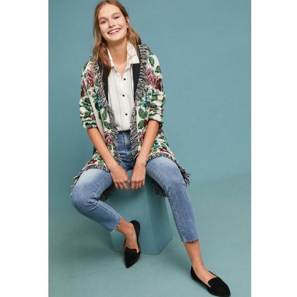 Anthropologie Sweaters - Anthropologie AldoMartins Floral Intarsia Cardigan Size XS. NEW